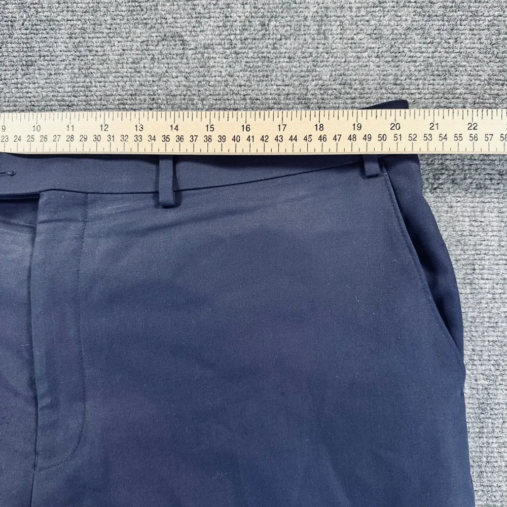 Lauren Ralph Lauren 2 Piece Suit 48L 42x32 Navy Blue Wool Blend Pleated Pant